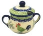 Preview: Polish Pottery Sugar Bowl with lid in Bianca