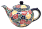 Preview: Polish Pottery teapot 1,2 ltrs fern pattern
