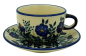 Preview: Polish Pottery Cup and Saucer in Pattern Bianca