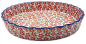 Preview: Polish Pottery Quiche Dish Pattern Viola red