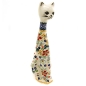 Preview: Polish Pottery tall cat figurine, height 23 cm, Cornelia pattern