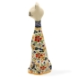Preview: Polish Pottery tall cat figurine, height 23 cm, Cornelia pattern, side view