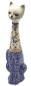 Preview: Polish Pottery tall cat figurine, height 23 cm, Florac pattern