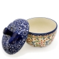 Preview: Bunzlauer Keramik Apfelbräter 450 ml Florac Deckel ab
