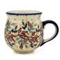 Preview: Polish Pottery Mug Round - Hagen Pattern - 2.Qual.