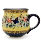 Preview: 2nd Qual. Polish Pottery Mug Round - Papillon Pattern