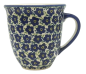 Preview: Polish Pottery mug 'Mars' large, Bellis Viola blue - 2.Qual.