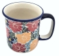 Preview: Polish Pottery, straight mug for 220 ml, large handle, Nina design