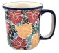 Preview: Polish Pottery, straight mug for 220 ml, large handle, Nina design - 2.Qual.