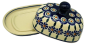 Preview: Polish Pottery Butterdish - Polish Flower Pattern