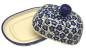 Preview: Polish Pottery Butterdish - Viola Blue Pattern
