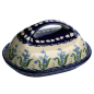 Preview: Polish Pottery Butter Dish large handle bellflower design - 2.Qual.