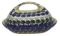 Preview: Polish Pottery butterdish oval in pattern Bianca
