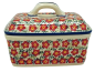 Preview: Polish Pottery Butter Box Viola red design