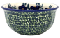 Preview: Bunzlauer Keramik Schälchen 200 ml gewellt Dekor Blaue Primel, Seitenansicht