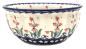 Preview: Polish Pottery Bowl rippled 600 ml Cockerel side view enlarged