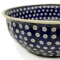 Preview: Polish Pottery Bowl 3000 ml Blau-Auge side view enlarged