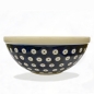Preview: Polish Pottery Bowl 760 ml Blue Spot - side view