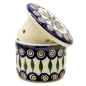 Preview: Polish Pottery French Water Butterdish - Peacock pattern