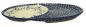Preview: Bunzlauer ovaler Teller 29,5 cm mit Tassenspiegel Dekor Agnes, Seitenansicht