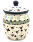Preview: Polish Pottery onion jar Pfauenauge design - Kopie