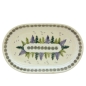 Preview: Polish Pottery oval platter 17.5 x 27 cms, pine tree pattern