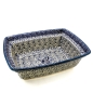 Preview: Polish Pottery rectangular dish 1000 ml Blue butterfly pattern