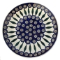 Preview: Bunzlauer Keramik Speiseteller 25,5 cm Pfauenauge