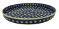 Preview: Polish Pottery round tray with straight edge, Bluespot pattern