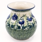 Preview: Polish Pottery round vase 1.250 ltrs blue primrose pattern