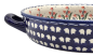 Preview: Polish Pottery Baker round with handles - Campanula Red Pattern