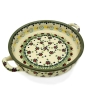 Preview: Polish Pottery round baker with handles ladybug pattern