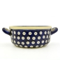 Preview: Polish Pottery soup dish with 2 handles bluespot design