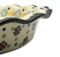 Preview: Polish Pottery pie dish xxl size Ladybird design