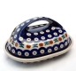 Preview: Polish Pottery butter dish large handle garland design