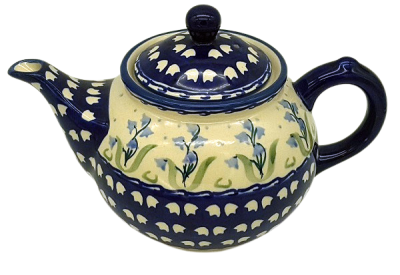Polish Pottery Teapot - Campanula Blue Pattern