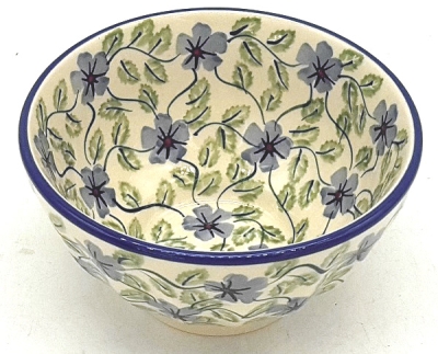 Polish Pottery Rice Bowl in Pattern Tabea
