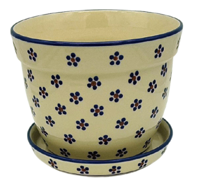 Polish Pottery flower pot 1.7 ltr margerita pattern