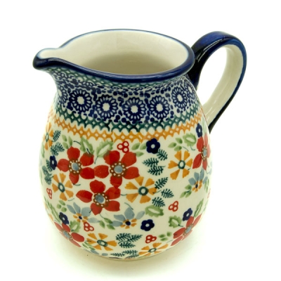Polish Pottery jug one pint Cornelia design
