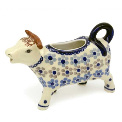 Polish-Pottery-Cow-Creamer-Pattern-Leonie