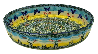 Polish Pottery Quiche Baker - Carmen Pattern