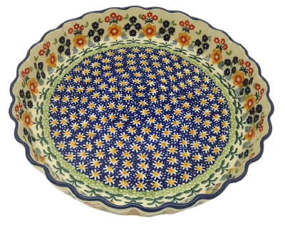 Polish Pottery Quiche Dish - Levi Pattern