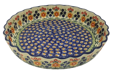 Polish Pottery Quiche Dish - Levi Pattern