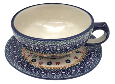 Polish Pottery tea cup and saucer