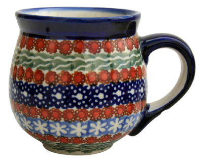 Polish Pottery Mug Round - Sienna Pattern