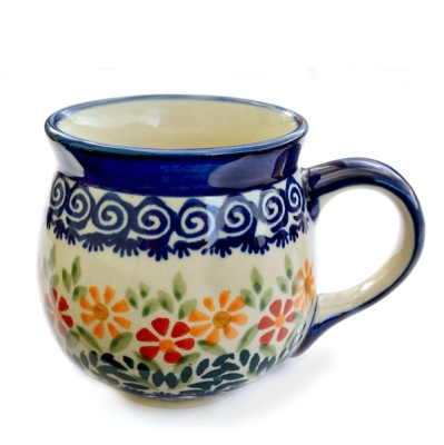 Polish Pottery Mug round