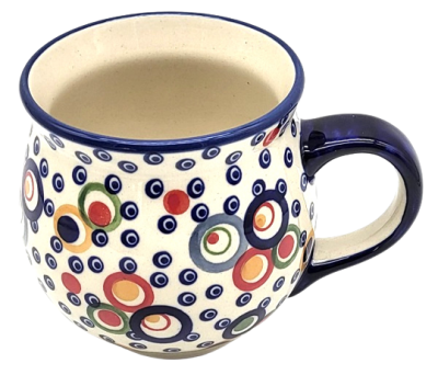 Polish Pottery jumbo mug Kadinski design