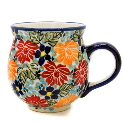 Polish Pottery Belly Mug jumbo - Pattern Nina