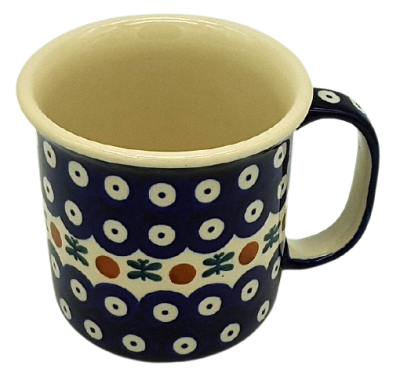 Polish Pottery Mug Straight (l) Pattern Garland