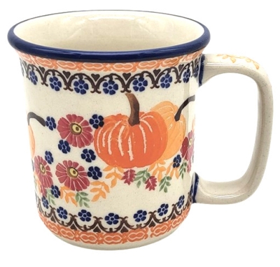 Polish Pottery, straight mug for 220 ml, large handle